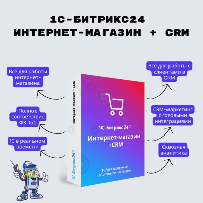 Программа для ЭВМ "1С-Битрикс24". Лицензия Интернет-магазин + CRM (12 мес.) - купить в Переборе